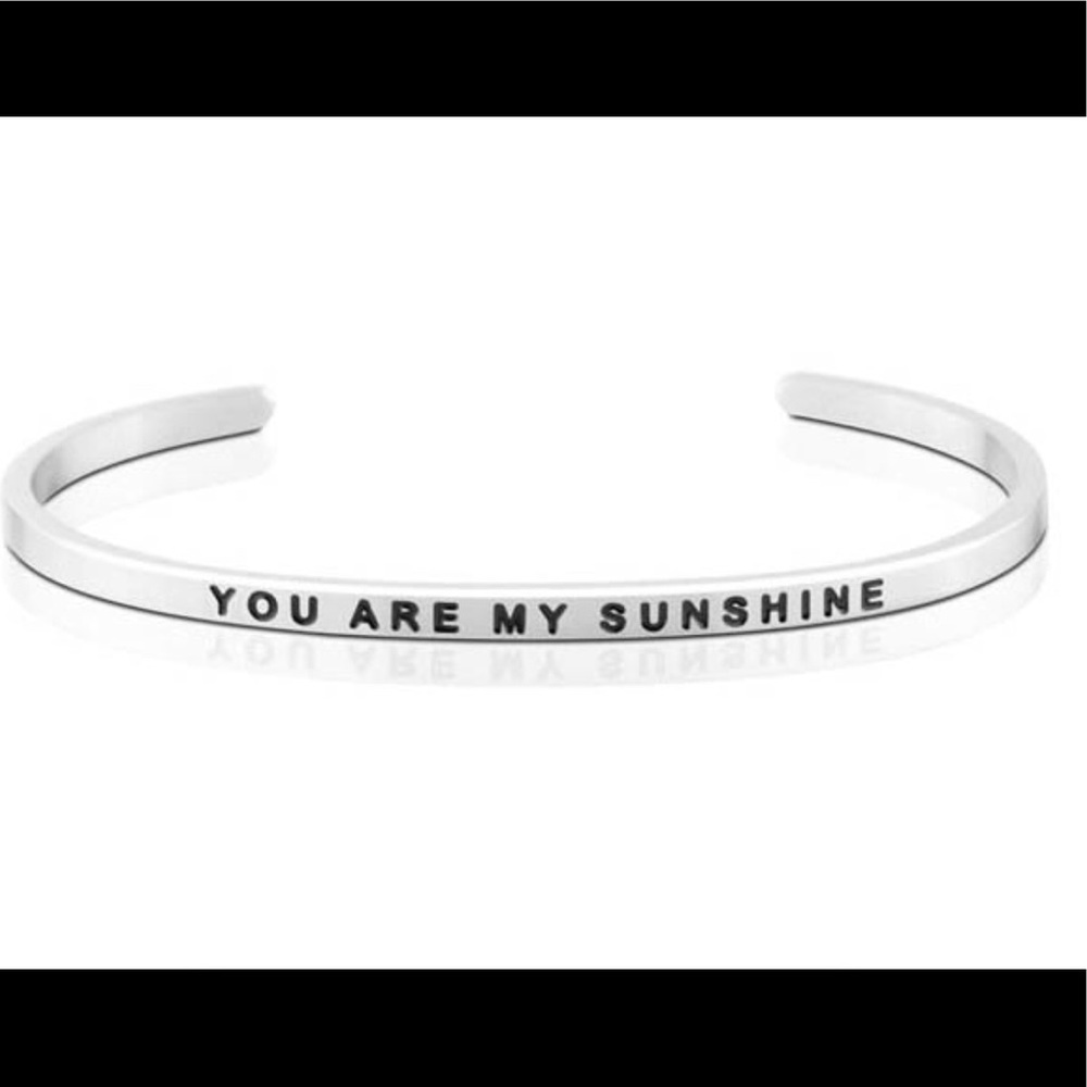 “You Are My Sunshine” Silver Bracelet